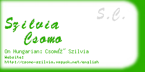 szilvia csomo business card